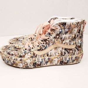 Vans x Molo SK8 Hi Zip Horses Sneakers Girls Sz 3